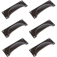 Hammer and Tongs Rectangular Cabinet Drawer Pull - W130mm x H50mm - Pack of 6 in Grey | Size: 1000mm x 500mm