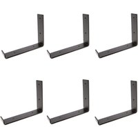 Hammer and Tongs Scaffold Board Iron Shelf Bracket - D235mm - Pack of 6 in Black | Size: 1000mm x 1000mm