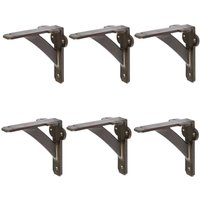 Hammer and Tongs Iron Shelf Bracket - D100mm - Pack of 6 in Grey | Size: 1000mm x 1000mm