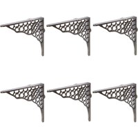 Hammer and Tongs Honeycomb Iron Shelf Bracket - D205mm - Pack of 6 in Grey | Size: 1000mm x 1000mm