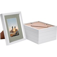 8x10" 3D Box Photo Frames 4x6" x5 Grey