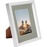Ivory 8x10" 3D Box Photo Frame 4x6" Grey
