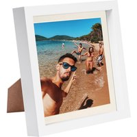 8" x 8" 3D Box Photo Frame 6" x 6" Mount Ivory