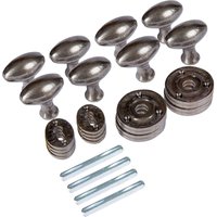 Hammer and Tongs Oval Rim & Mortice Door Knob - W60mm - Pack of 4 in Grey | Size: 10000mm x 520mm