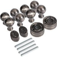 Hammer and Tongs Round Rim & Mortice Door Knob - W60mm - Pack of 4 in Grey | Size: 10000mm x 520mm