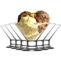 LAV Crema Glass Ice Cream Bowls 11cm Pack of 12 in Clear