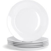 Argon Tableware 30cm Large Classic White Dinner Plates - 12x Dining Serving Dishes