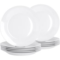 Argon Tableware 30cm Large Classic White Dinner Plates - 24x Dining Serving Dishes
