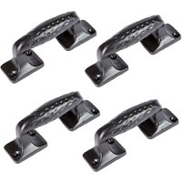 Hammer and Tongs Forged Barn Door Handle - H100mm - Black - Pack of 4 | Size: 10000mm x 520mm