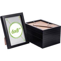 Nicola Spring 3D Box Photo Frames - A5 (6 x 8") - Pack of 5 in Black