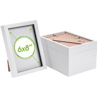 Nicola Spring 3D Box Photo Frames - A5 (6 x 8") - Pack of 5 in White