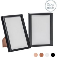 Nicola Spring 3D Box Photo Frame - A4 (8 x 12") - Pack of 2 in Black