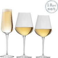 Bormioli Rocco Inalto Uno Small Stemware 18 Piece Set in Clear
