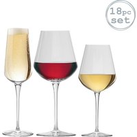 Bormioli Rocco Inalto Uno Large Stemware 18 Piece Set in Clear
