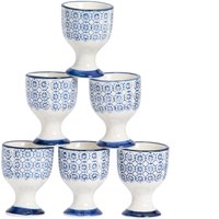 Hand Printed Egg Cups 5.5cm Pack 6