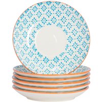Hand Printed Cappuccino Saucers 14.5cm Pack 6