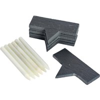 Slate Cheese Markers Chalk Pencils 7 x 2.5cm Grey x 2.5 cm