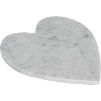 Argon Tableware Heart Marble Cheese Board 23 x 27cm in White | Size: 23 x 27 cm