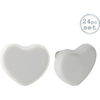Nicola Spring Ceramic Cabinet Knobs Heart - Pack of 24 in White | Size: 1000mm x 500mm