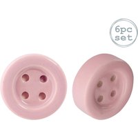Nicola Spring Ceramic Cabinet Knobs Button - Pack of 6 in Pink | Size: 1000mm x 500mm