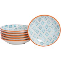 Hand Printed Sauce Dishes 10cm Pack 6