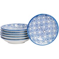 Hand Printed Sauce Dishes 10cm Pack 6