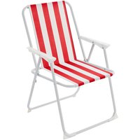 Folding Metal Beach Chair Stripe