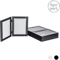 5x Folding 2 Photo Frames 5 x 7" Freestanding Picture Display Frame