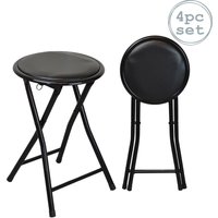 Padded Folding Stools Pack 4