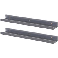 2x Floating 57cm Picture Ledge Shelves Wall Mounted Display Shelf