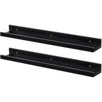 2x Floating 57cm Picture Ledge Shelves Wall Mounted Display Shelf