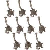 Hammer and Tongs Number 5 Double Wall Hook - W50mm x H115mm - Raw - Pack of 10 in Grey | Size: 1000mm x 1000mm