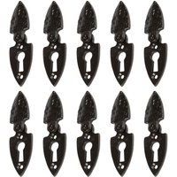 Hammer and Tongs Arrowhead Escutcheon Plate with Cover - W30mm x H55mm - Black - Pack of 10 | Size: 10000mm x 520mm