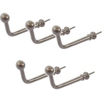 Hammer and Tongs Flat Top Screw Hook - W20mm x H60mm - Pack of 5 in Grey | Size: 1000mm x 1000mm