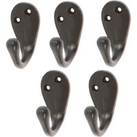 Narrow Single Robe Hook W30mm x H55mm Pack 5 1000mm x 1000mm
