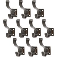 Hammer and Tongs Square Back Hat & Coat Hook - W35mm x H80mm - Pack of 10 in Black | Size: 1000mm x 1000mm