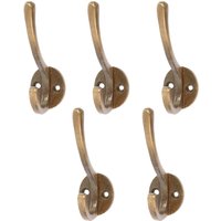 Hammer and Tongs Hat & Coat Hook - W25mm x H80mm - Pack of 5 in Gold | Size: 1000mm x 1000mm
