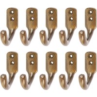 Hammer and Tongs Single Coat Hook - W20mm x H55mm - Pack of 10 in Gold | Size: 1000mm x 1000mm