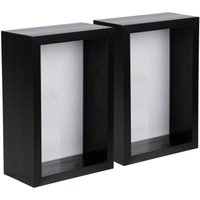 Nicola Spring 3D Deep Box Photo Frames - 4 x 6" - Pack of 5 in Black