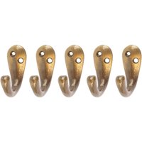 Hammer and Tongs Single Robe Hook - W20mm x H45mm - Pack of 5 in Gold | Size: 1000mm x 1000mm