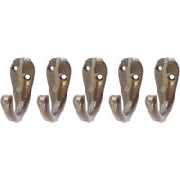 Hammer and Tongs Single Robe Hook - W20mm x H45mm - Pack of 5 in Grey | Size: 1000mm x 1000mm