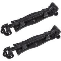 Hammer and Tongs Straight Antique Fish Tail Surface Bolt - W185mm - Black - Pack of 2 | Size: 10000mm x 520mm