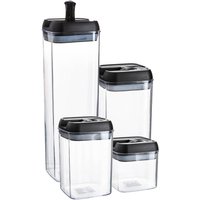 Argon Tableware 14 Piece Flip Lock Plastic Food Storage Containers Set in Black