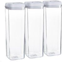Argon Tableware Food Storage Containers with Flip Lock Lid - 1.9 Litre - Set of 6 in White