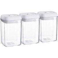 Argon Tableware Food Storage Containers with Flip Lock Lid - 800ml - Set of 6 in White