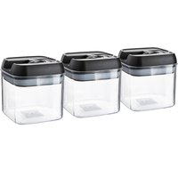 Argon Tableware Food Storage Containers with White Flip Lock Lid - 500ml - Set of 6 in Black