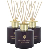 Nicola Spring 200ml Cinnamon Orange Reed Diffusers - Pack of 3 - Festive Scent in Purple