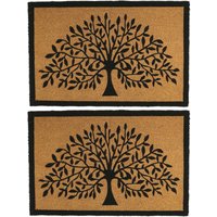 Coir Door Mats 90cm x 60cm Tree Life Pack 2 cm x 90 cm