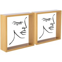 3D Deep Box Photo Frames 8 x 8" Pack 2 Light