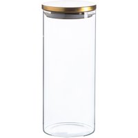 Glass Storage Jar Metal Lid 1.5 Litre